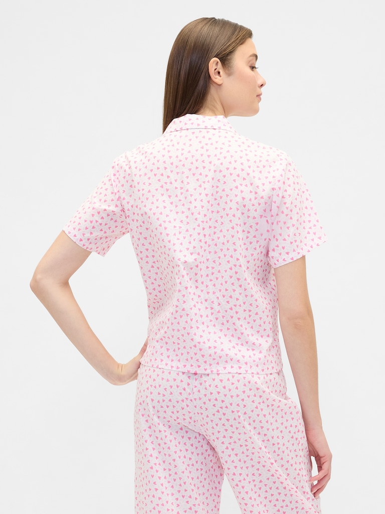Print Poplin PJ Shirt