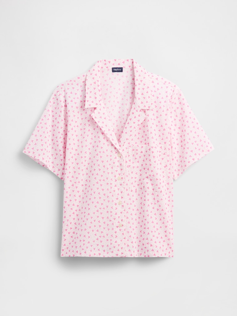 Print Poplin PJ Shirt