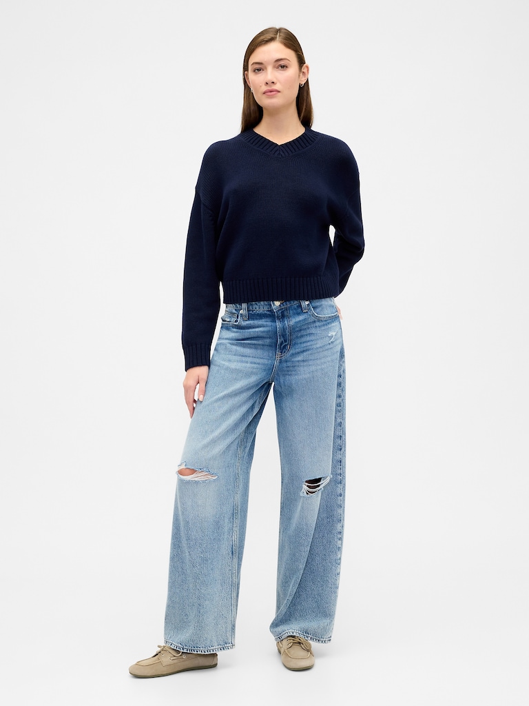 Oversized V-Neck Sweater