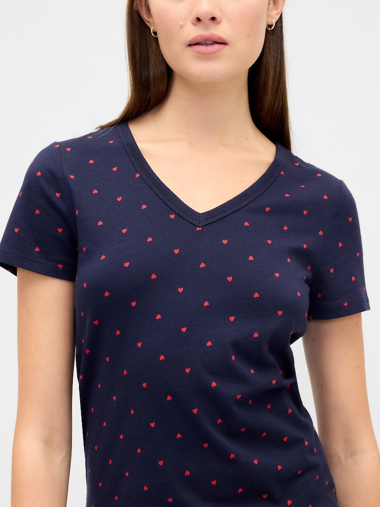 Favorite Print V-Neck T-Shirt