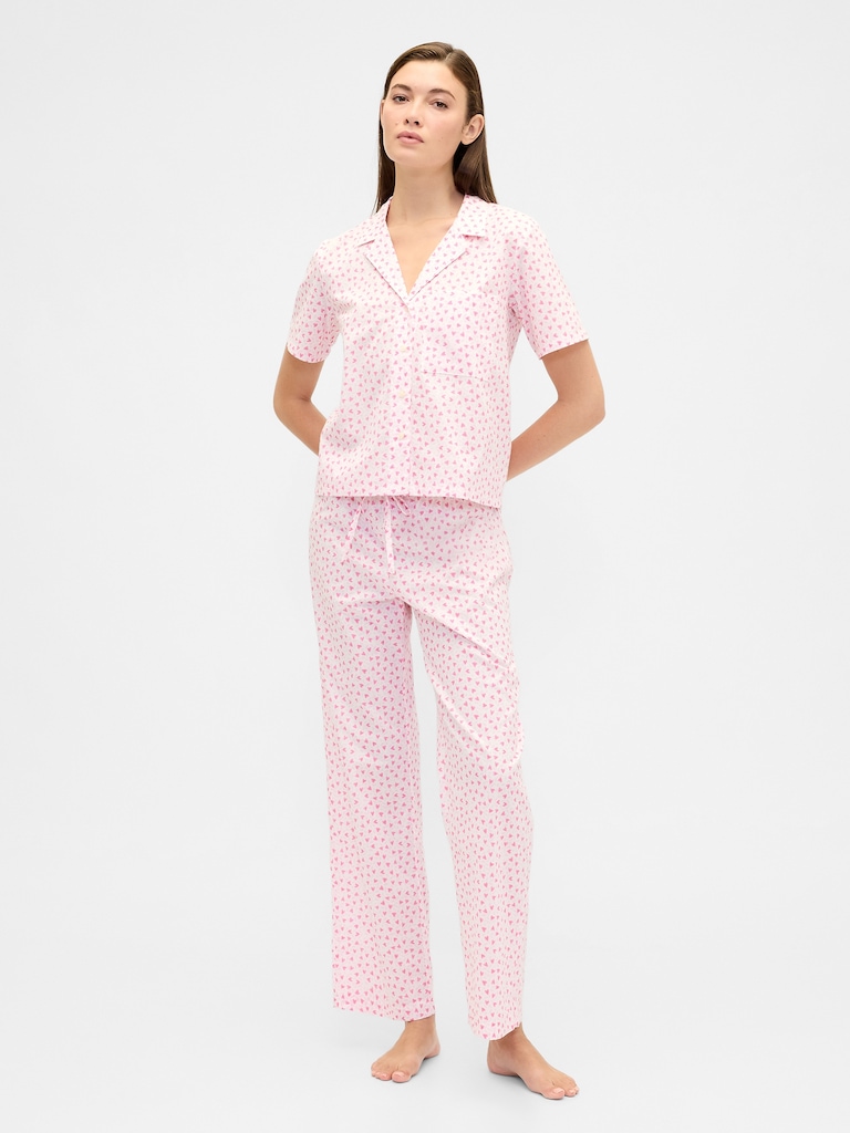 Print Poplin PJ Pants