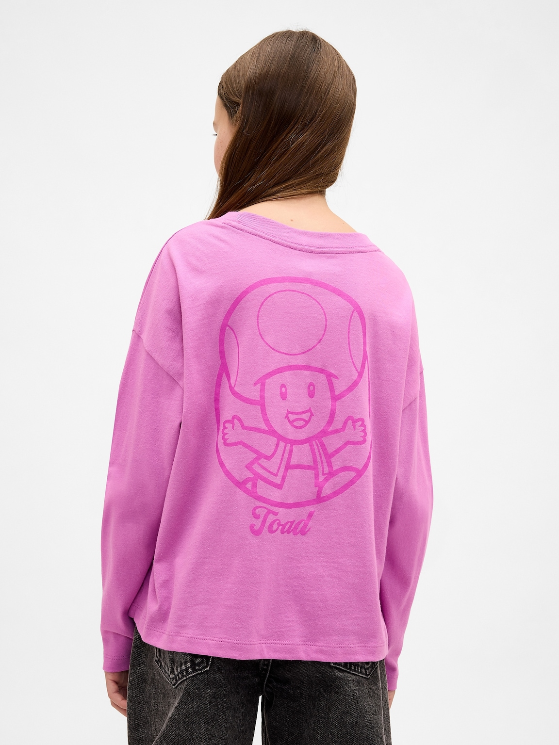 Kids Super Mario Oversized Graphic T-Shirt