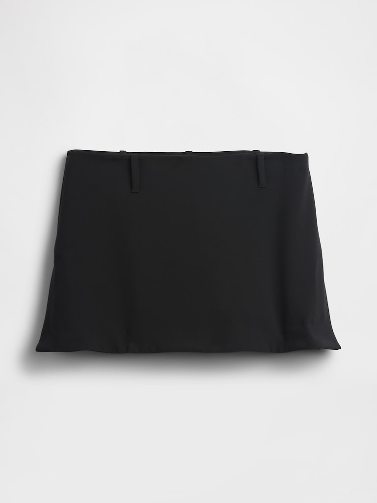 Low Rise Twill Mini Skort