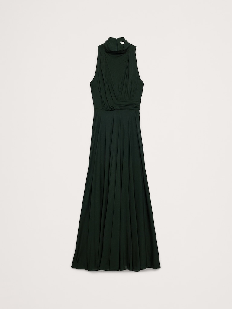 Stretch-Crepe Maxi Dress