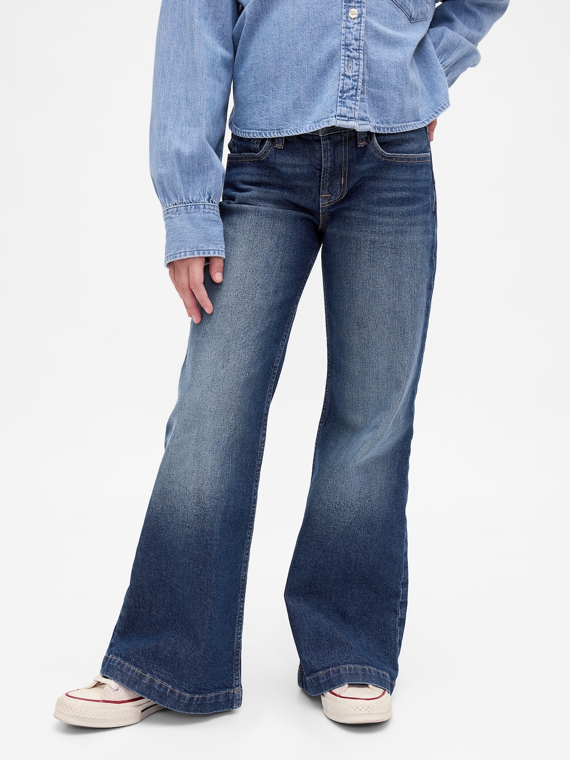 Kids Low Rise Relaxed Flare Jeans