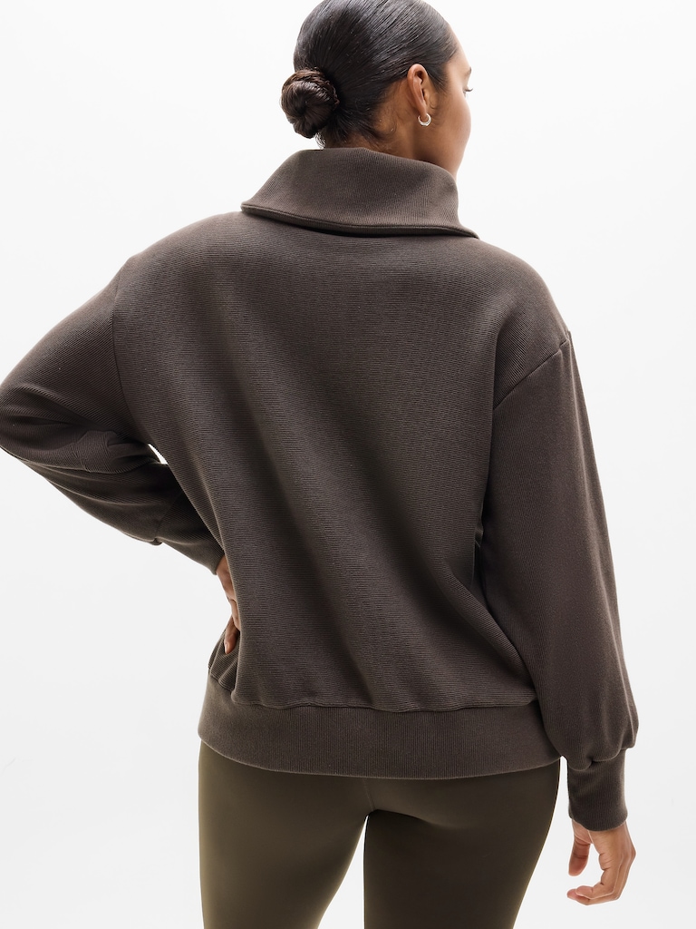 Ottoman Rib 1/4 Zip Sweatshirt