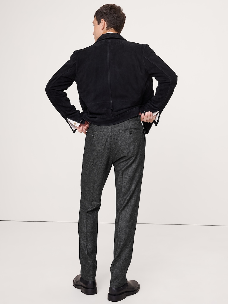 Slim Italian Flannel Dress Pant