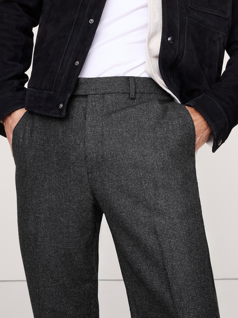 Slim Italian Flannel Dress Pant