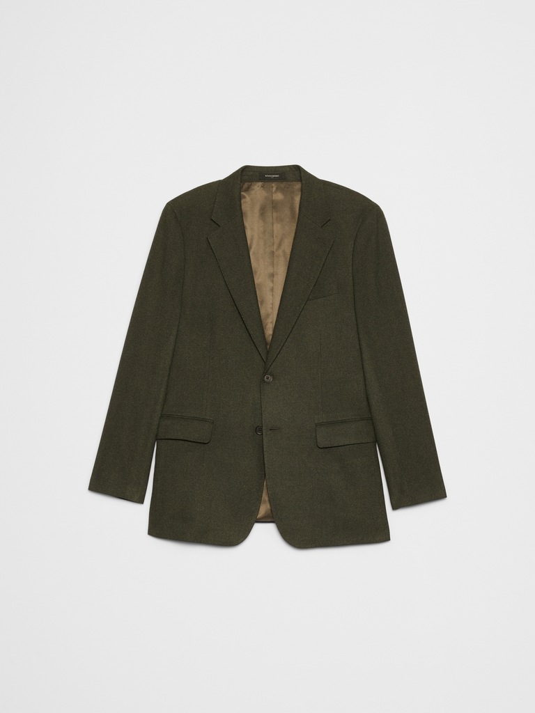 Flannel Herringbone Suit Jacket