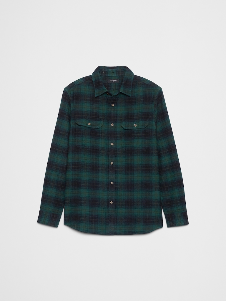 Standard-Fit Heavyweight Flannel Shirt