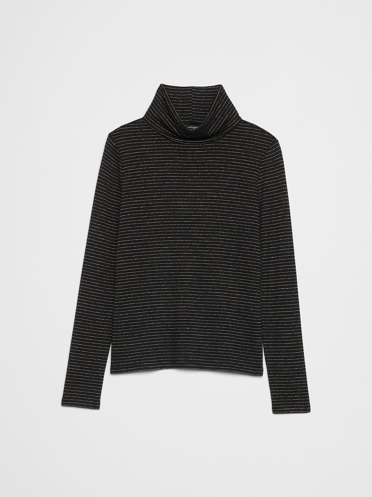 Lurex Soft Luxe Turtleneck Top