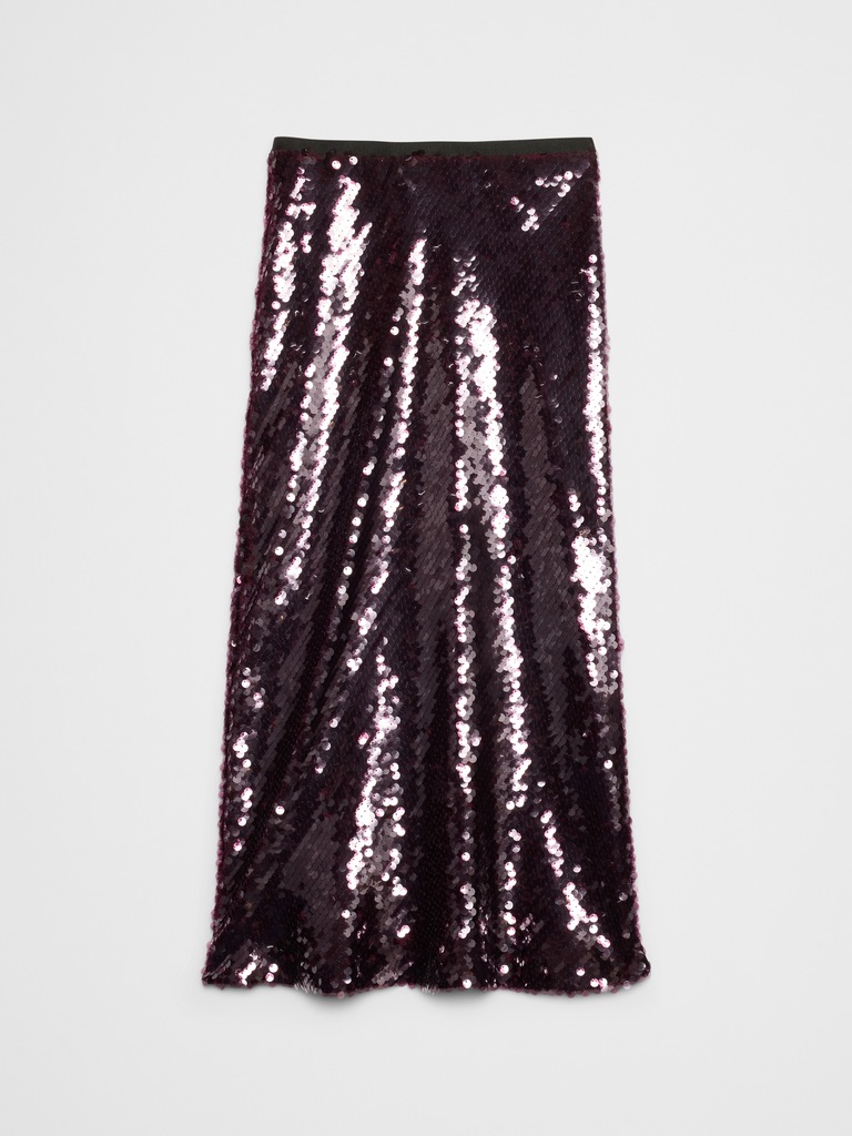Sequin Midi Skirt