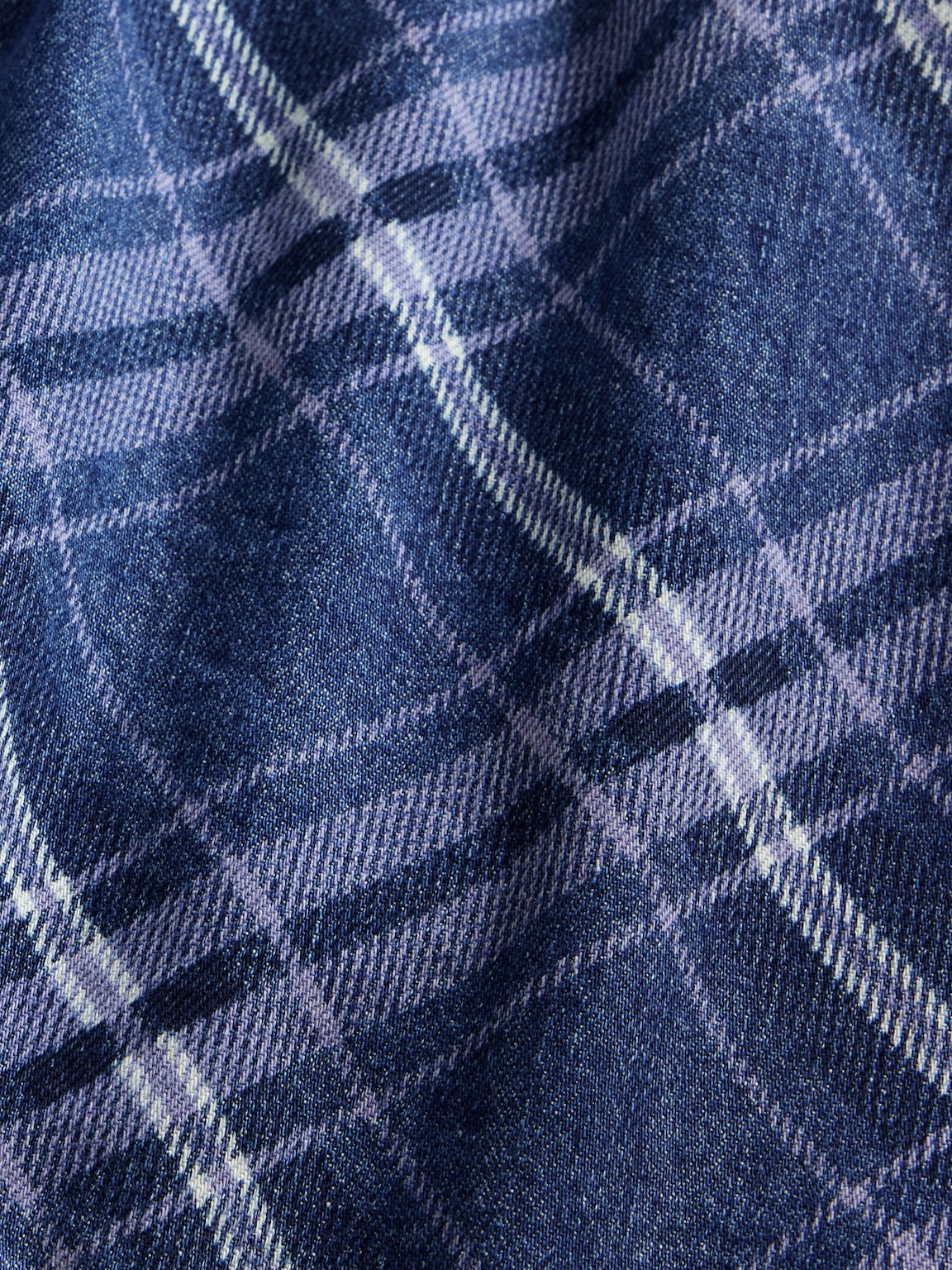 Plaid Denim Mini Skirt