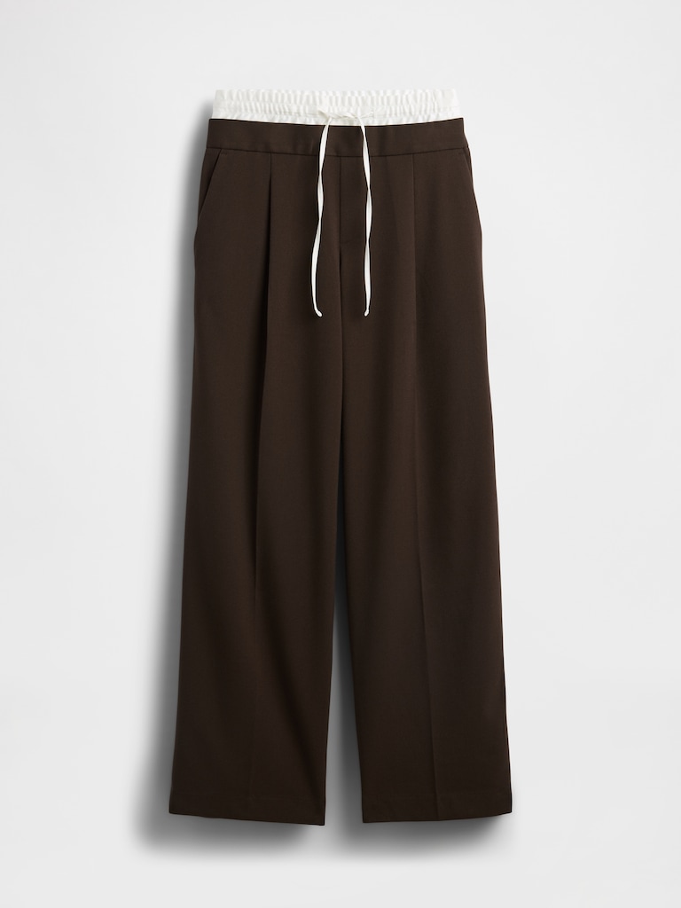 Mid Rise Double-Waist Pants