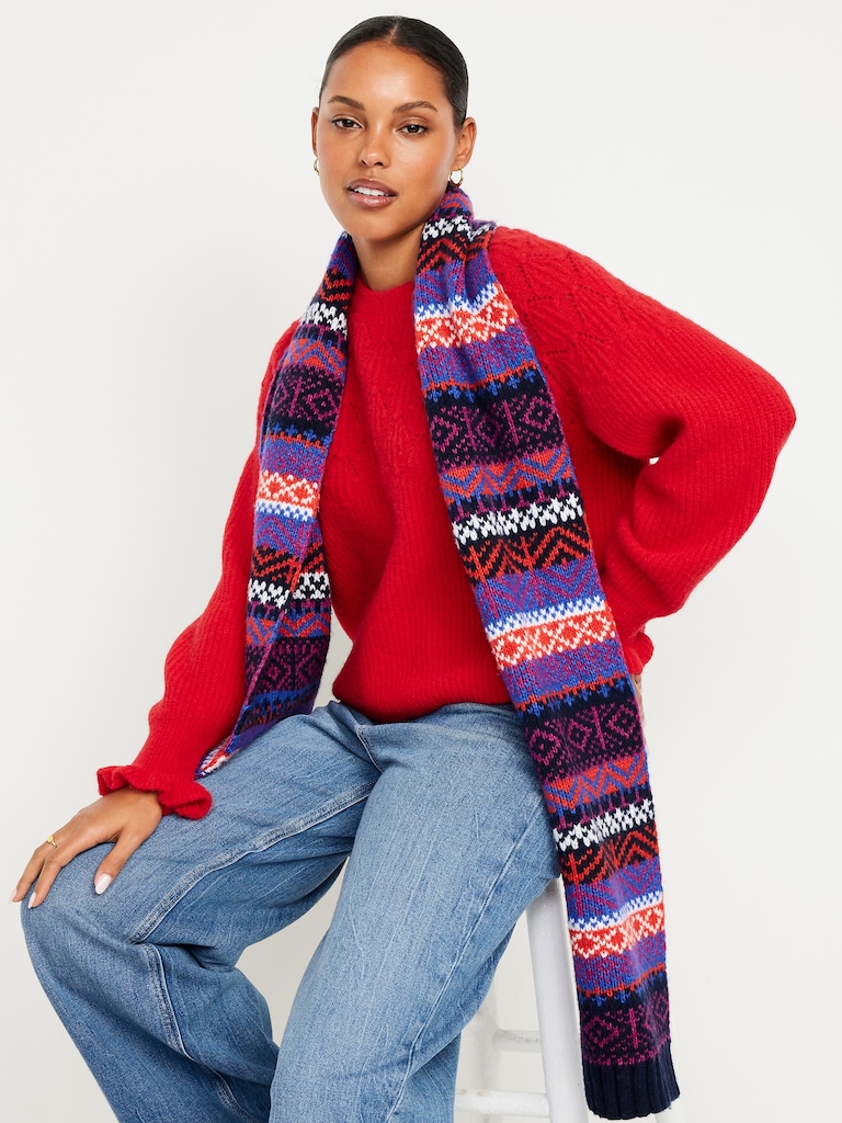 Loose Crew-Neck Cropped Sweater