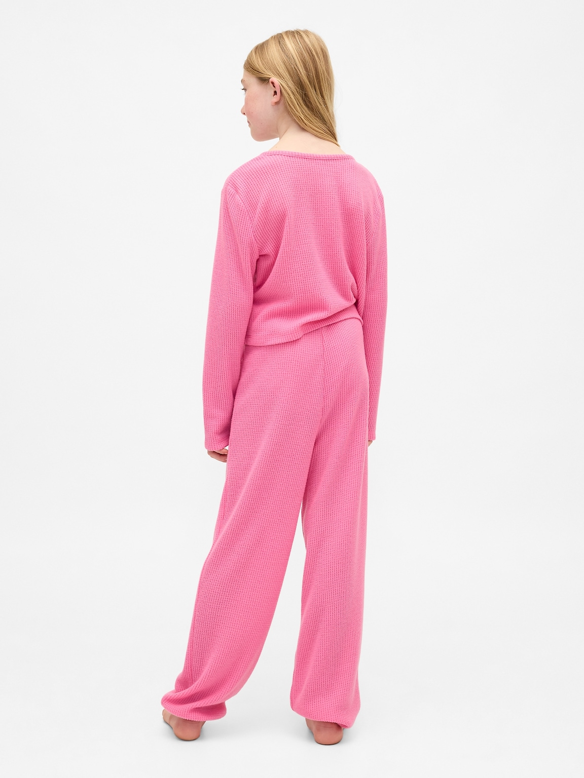 Kids Recycled Waffle PJ Set