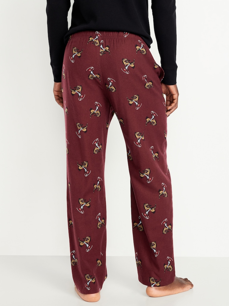 Printed Flannel Pajama Pants for Men