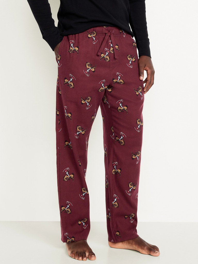 Printed Flannel Pajama Pants for Men