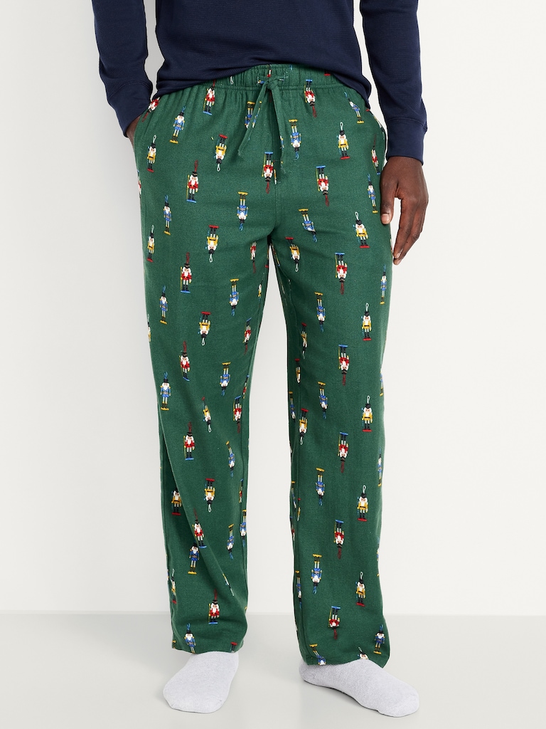 Printed Flannel Pajama Pants for Men