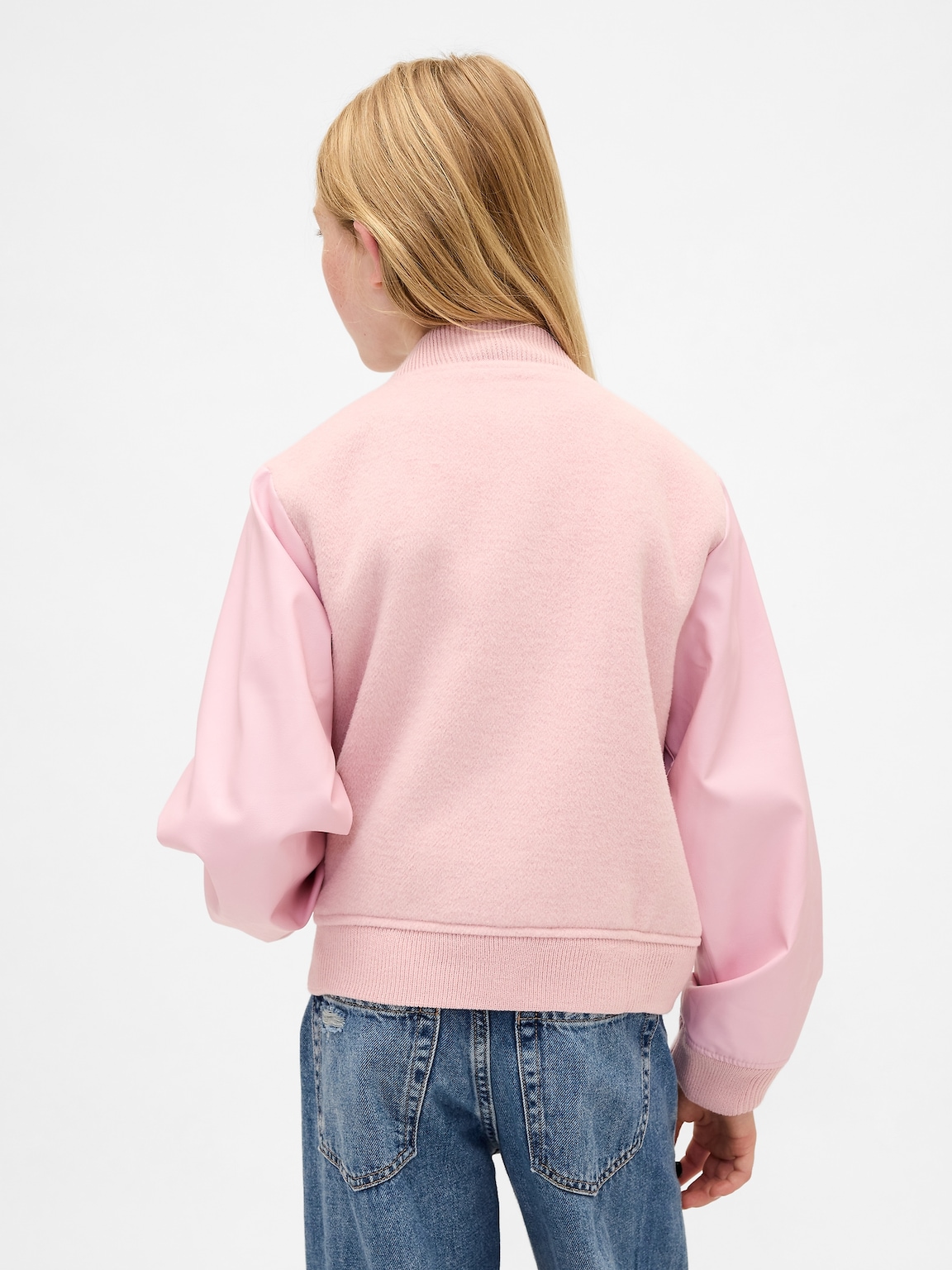 Kids Wool-Blend Varsity Bomber Jacket