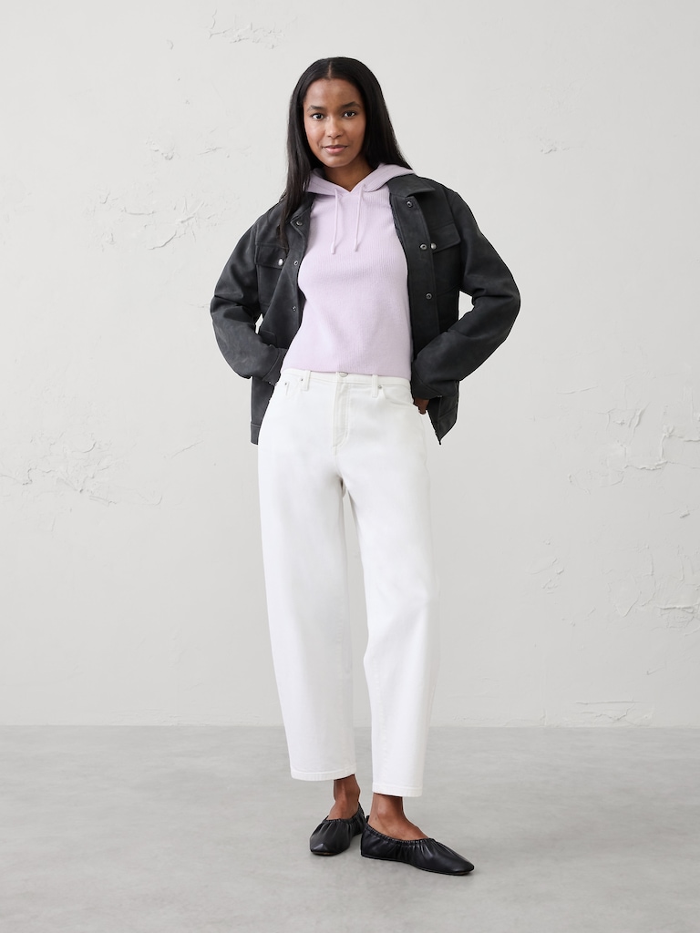 Ribbed Sweater Hoodie