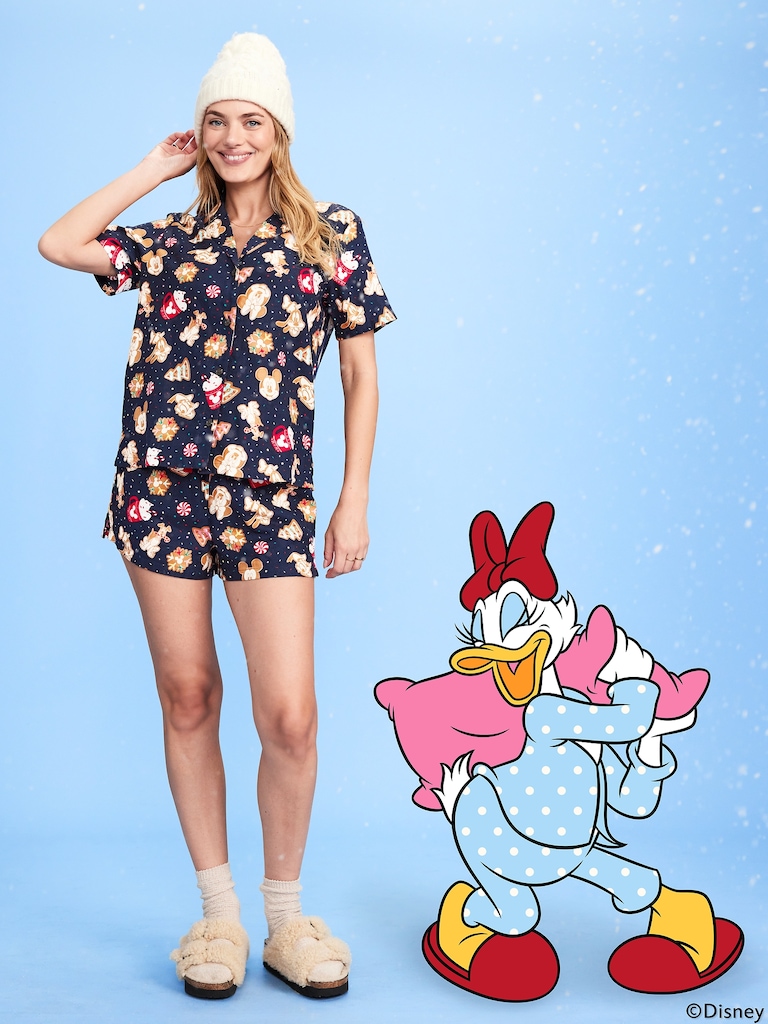 Old Navy x Disney Printed Flannel Pajama Short Set for Women