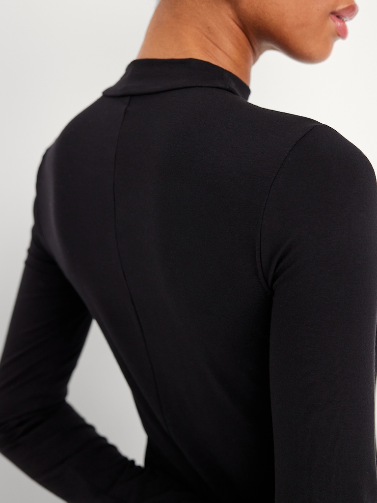 Mock Neck Maxi Dress