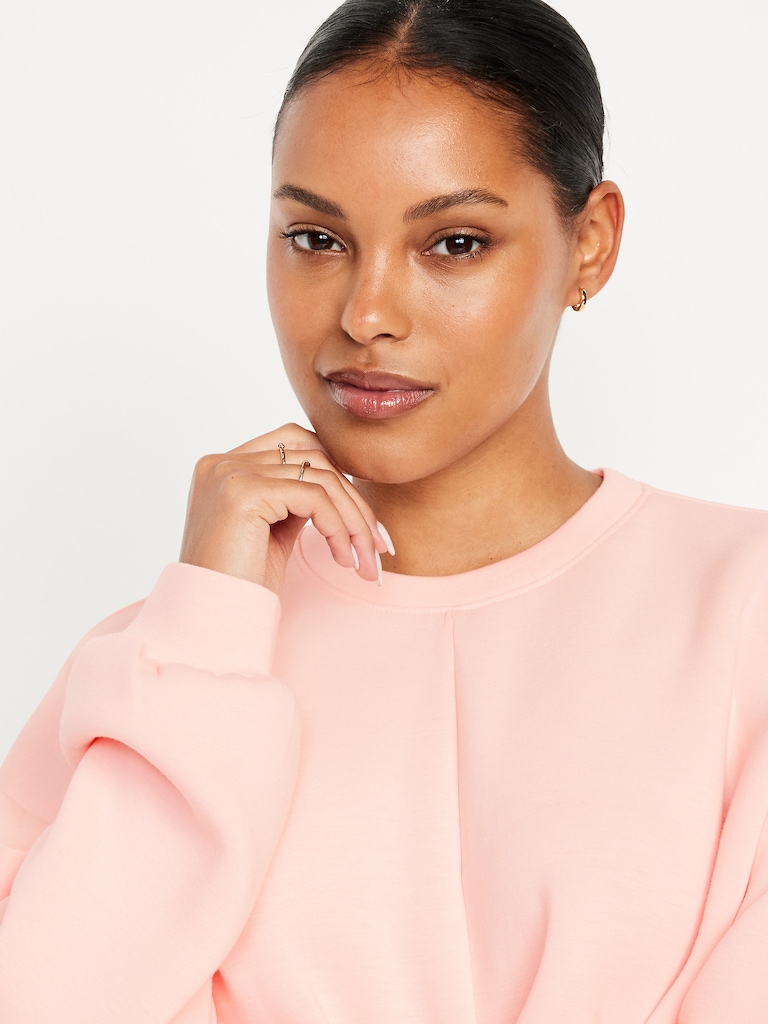 Bounce Fleece Twist-Front Top