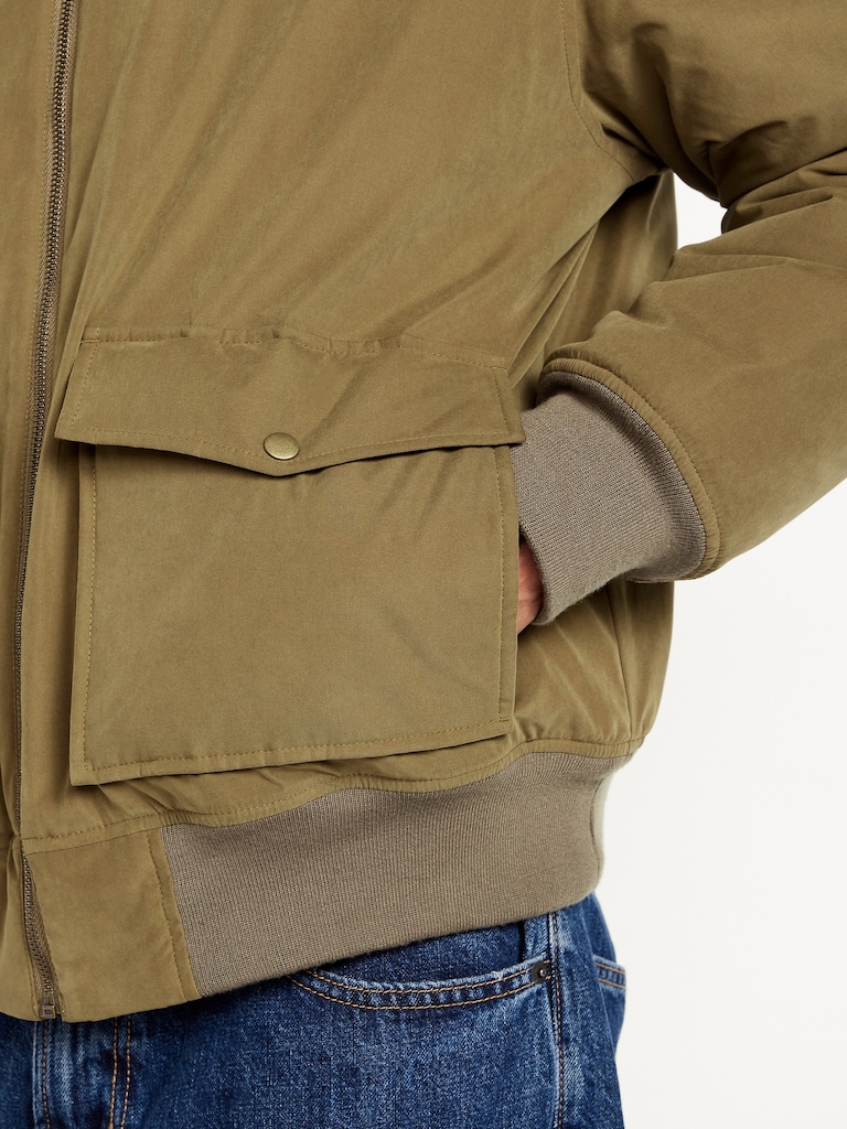 Water-Resistant Aviator Bomber Jacket