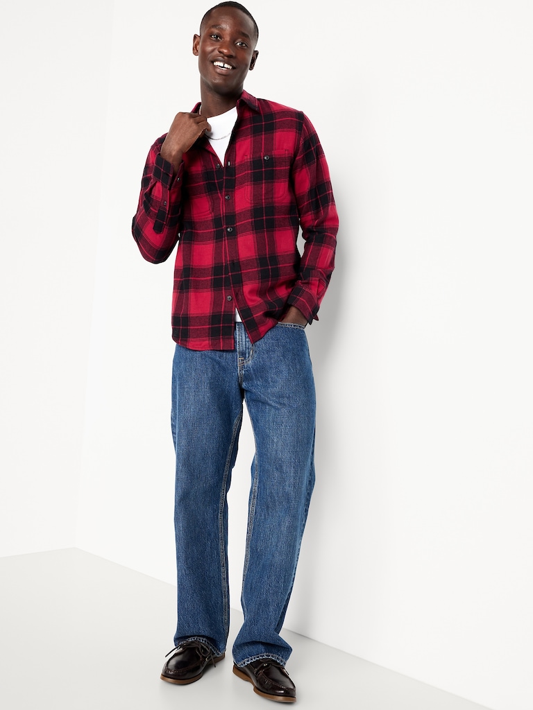Plaid Flannel Pocket Shirt
