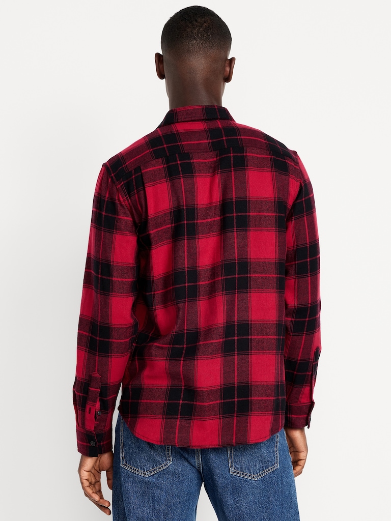 Plaid Flannel Pocket Shirt