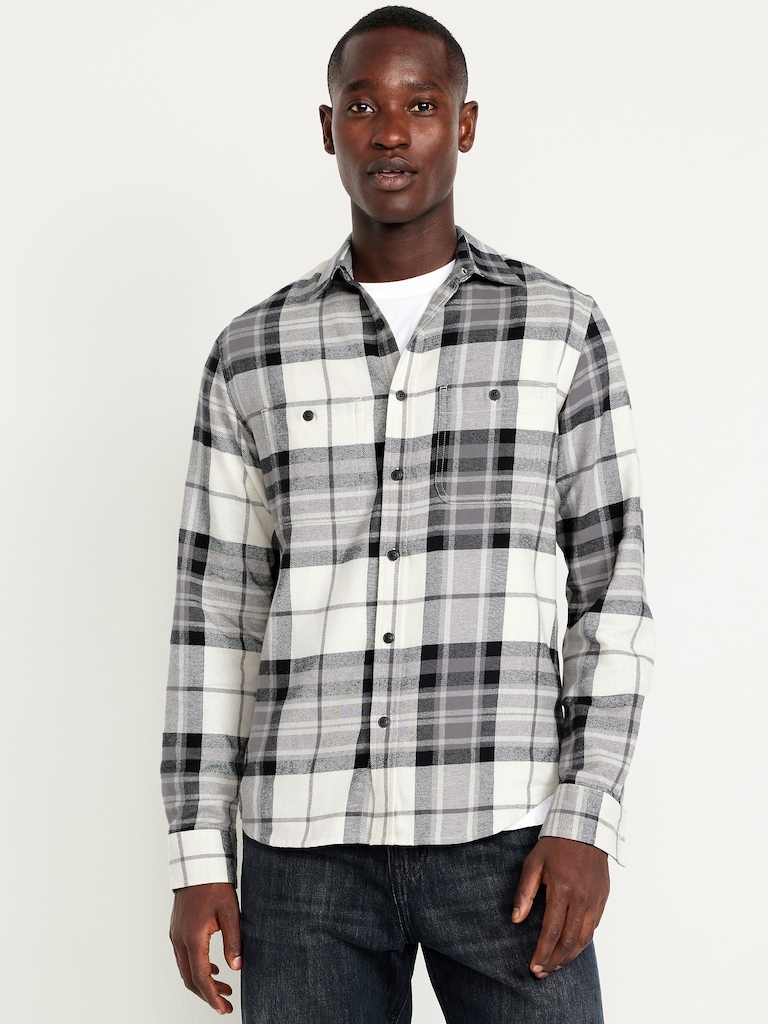 Plaid Flannel Pocket Shirt