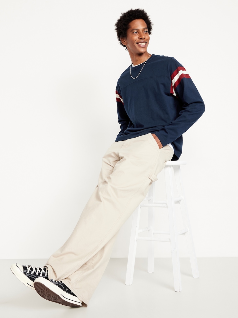 Heavyweight Long-Sleeve Football-Style T-Shirt