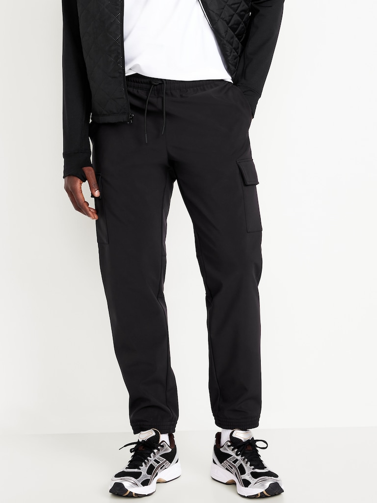 Cozy-Lined Tech Woven Cargo Joggers