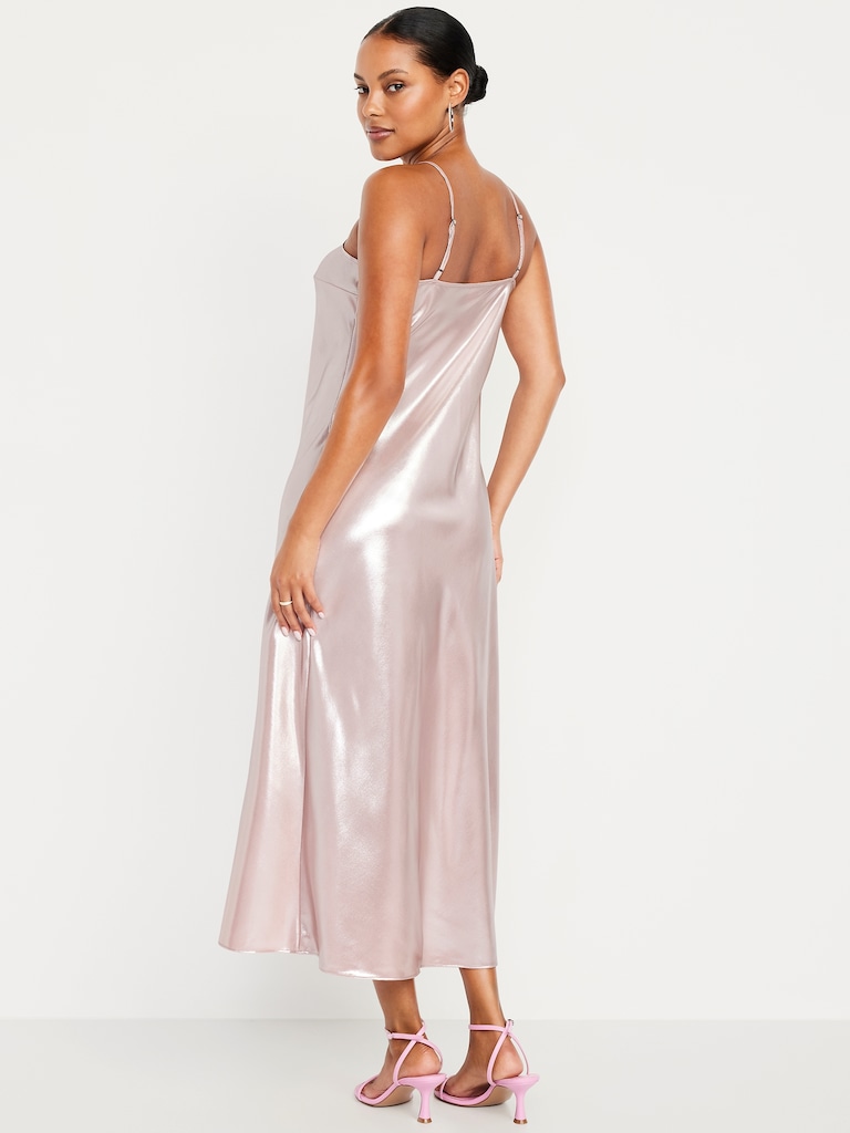 Shine Satin Maxi Dress