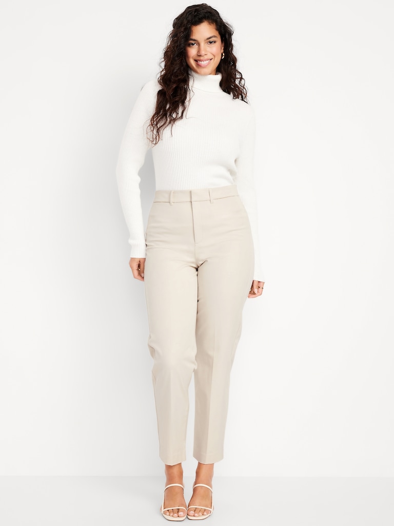 High-Waisted Pixie Loose Straight Pants