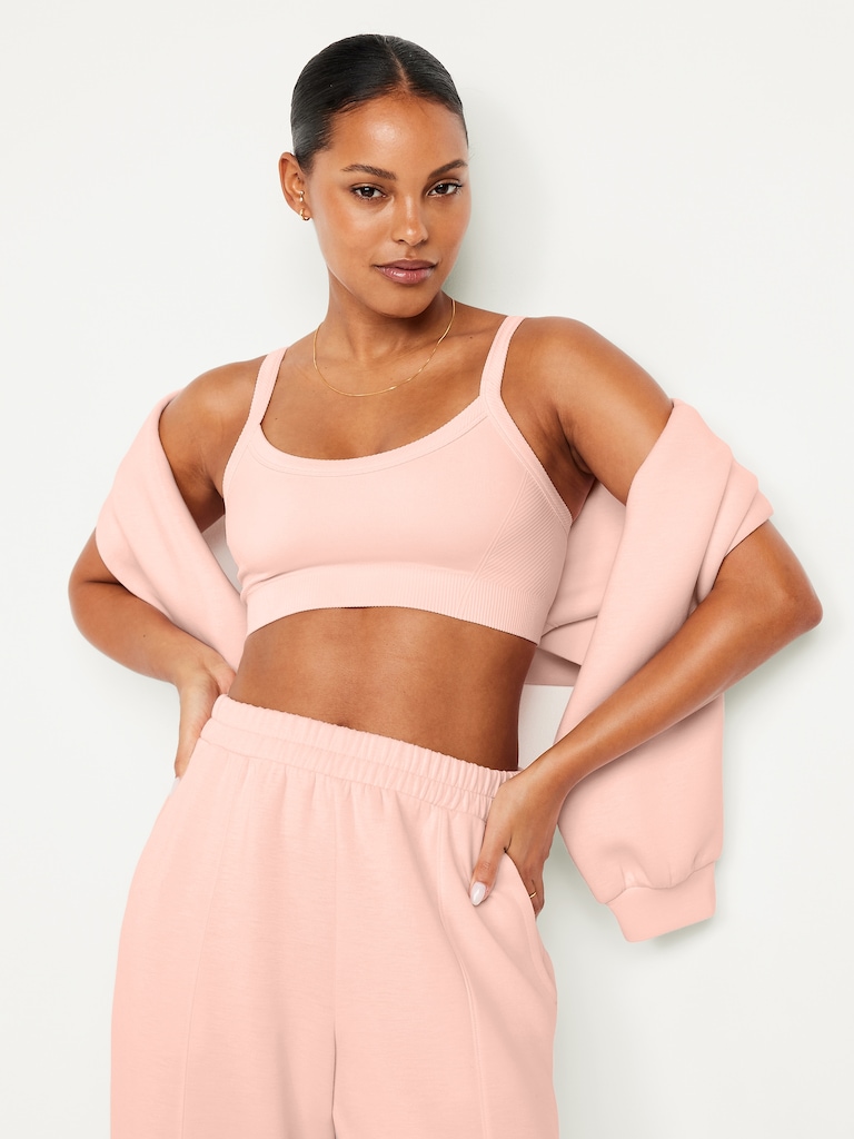 Light Support Fluid Seamless Ribbed Sports Bra