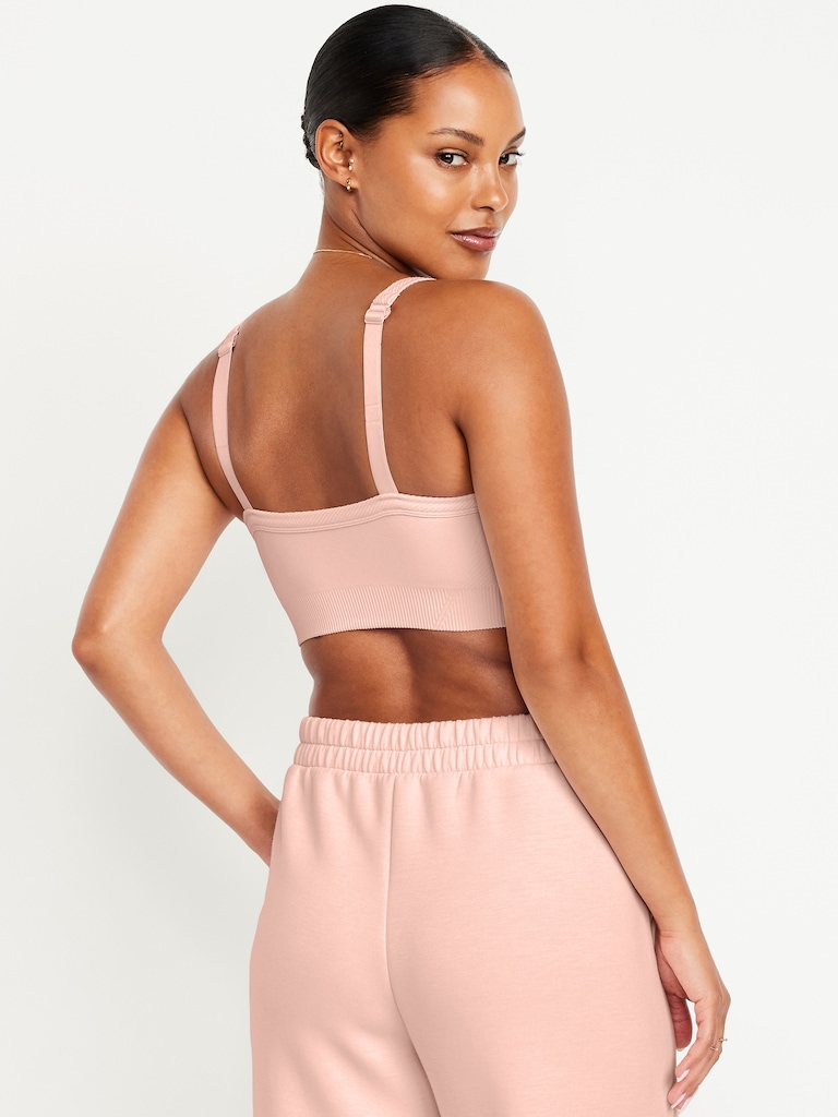 Light Support Fluid Seamless Ribbed Sports Bra