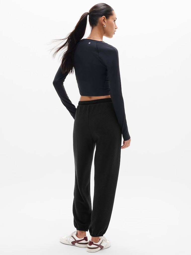Tranquil Mid Rise Waffle Jogger