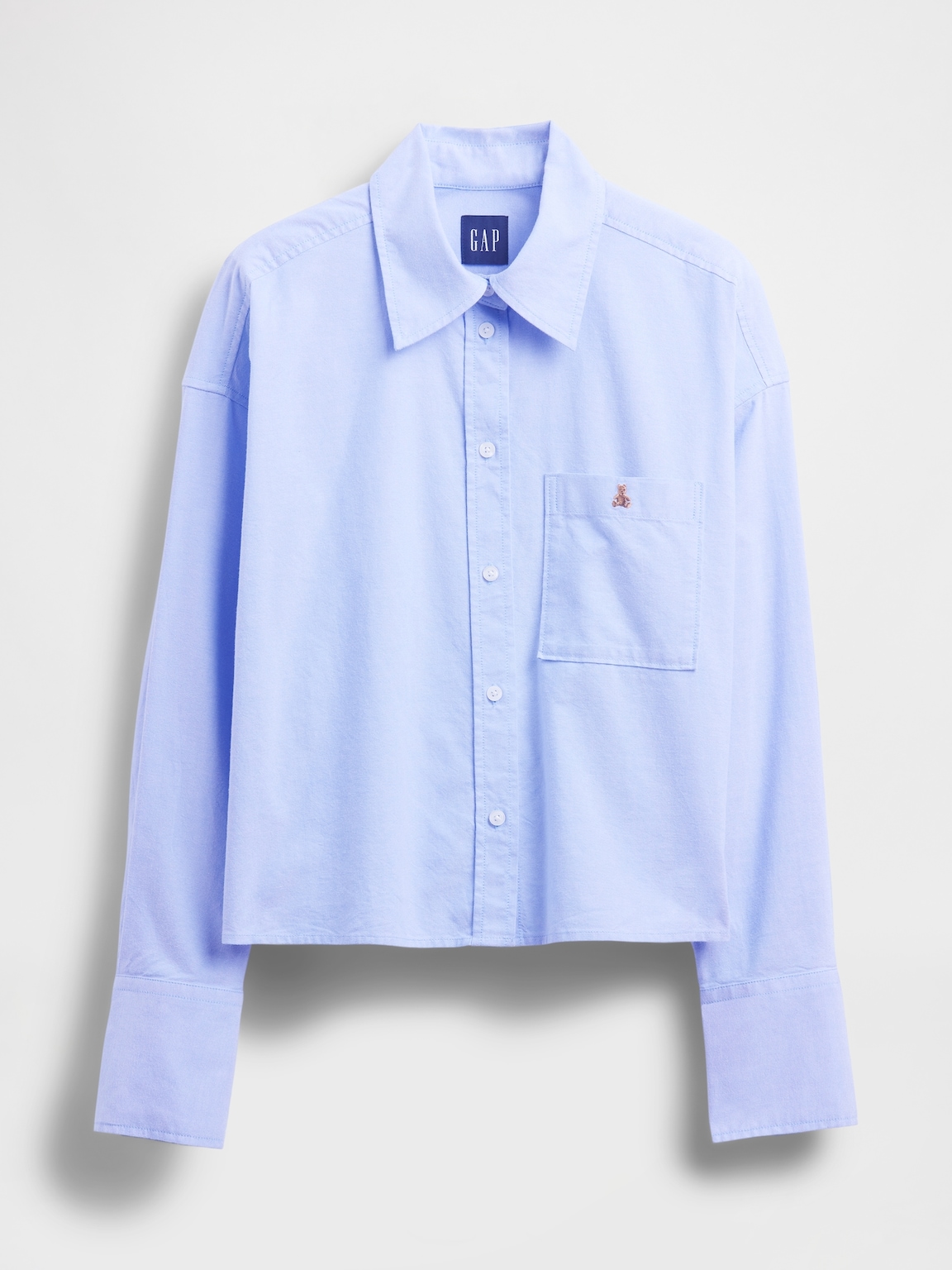 Organic Cotton Straight-Hem Crop Shirt