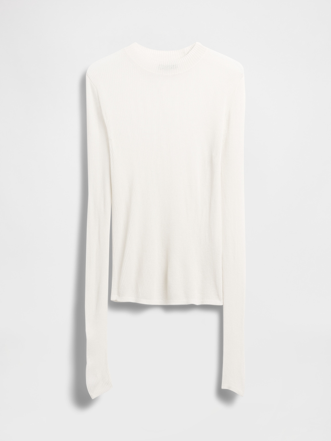 High-Neck Sheer Sweater