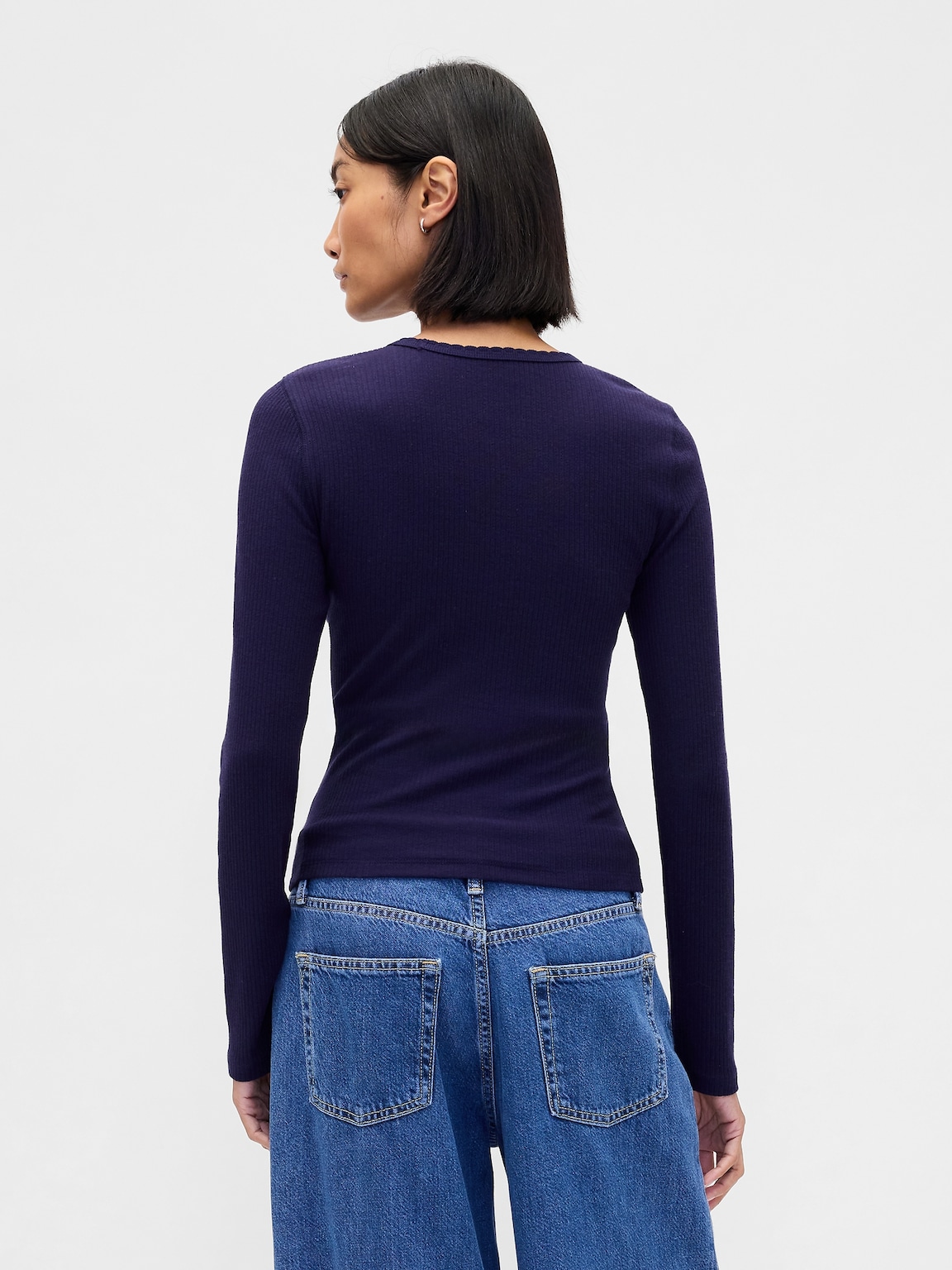 Pointelle Rib T-Shirt