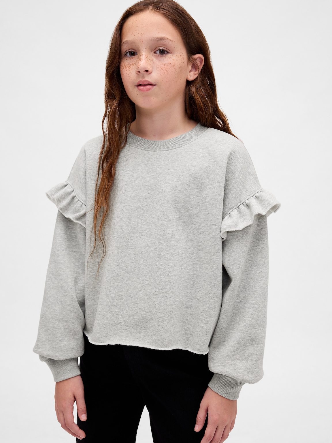 Kids VintageSoft Ruffle Sweatshirt