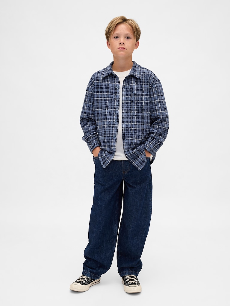 Kids Plaid Button-Front Shirt