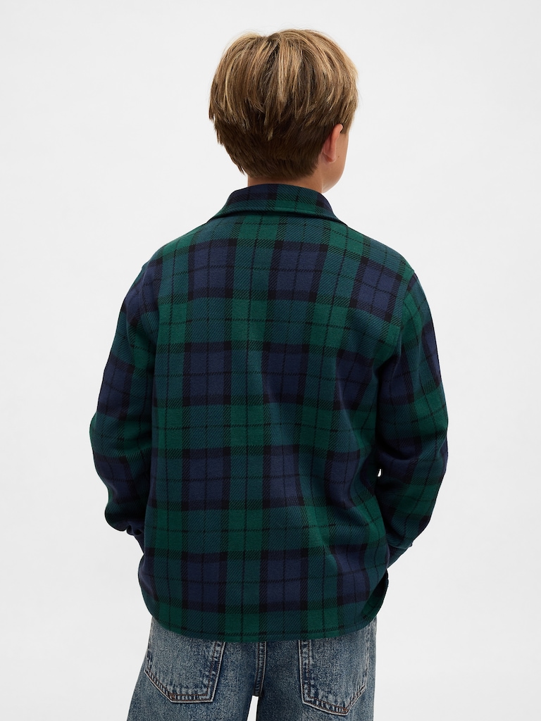 Kids Plaid Button-Front Shirt