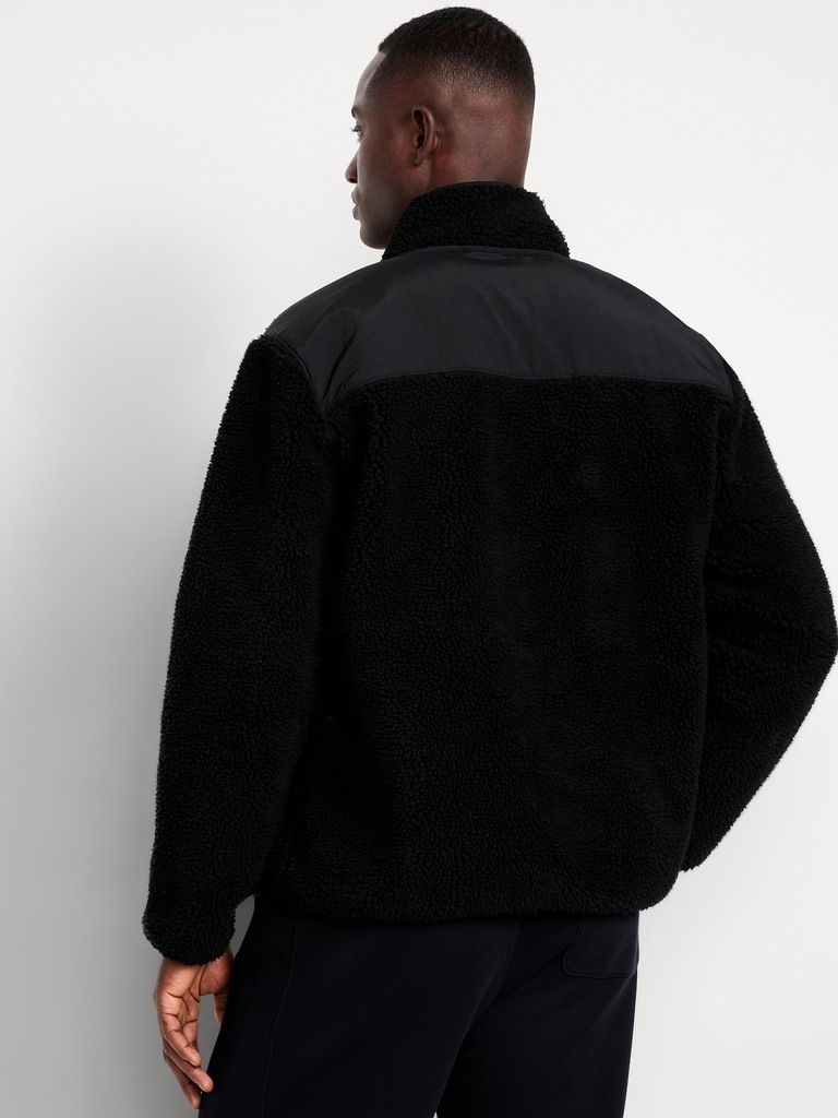 Loose Utility Sherpa Jacket