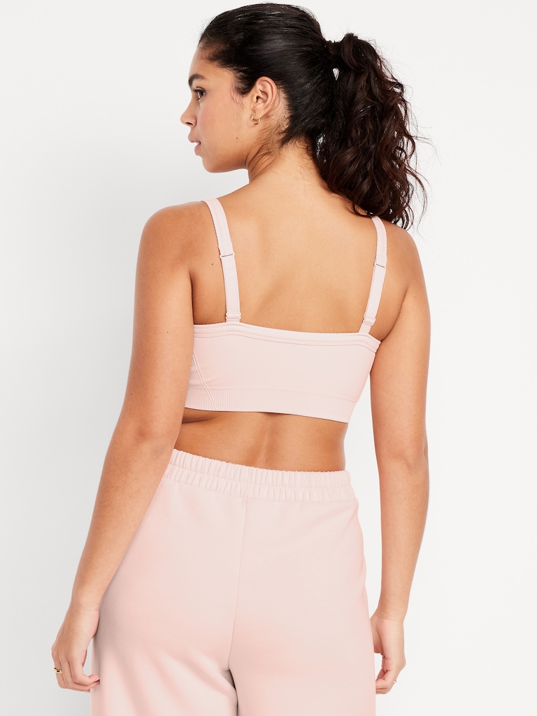 Light Support Fluid Seamless Ribbed Sports Bra