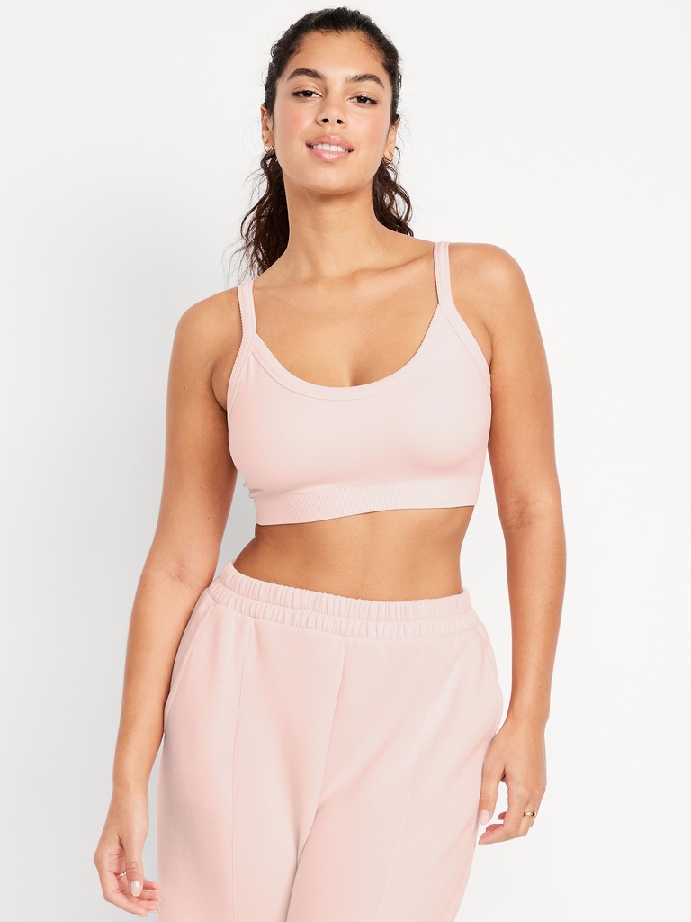 Light Support Fluid Seamless Ribbed Sports Bra