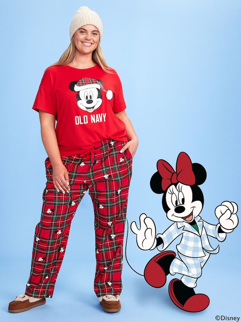 Old Navy x Disney Mid-Rise Printed Flannel Pajama Pants for Women