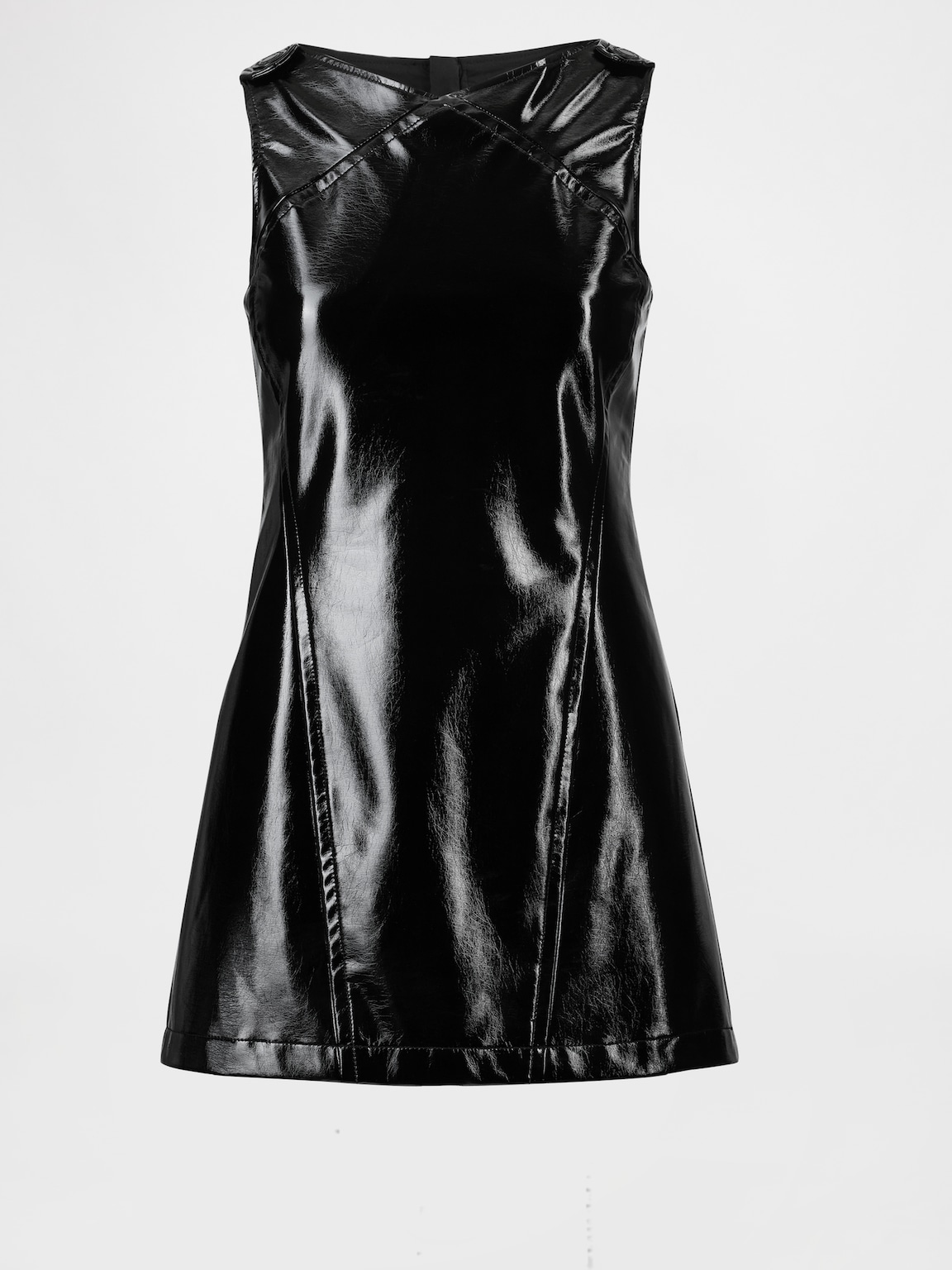 GapStudio Vegan Patent Leather Mini Dress